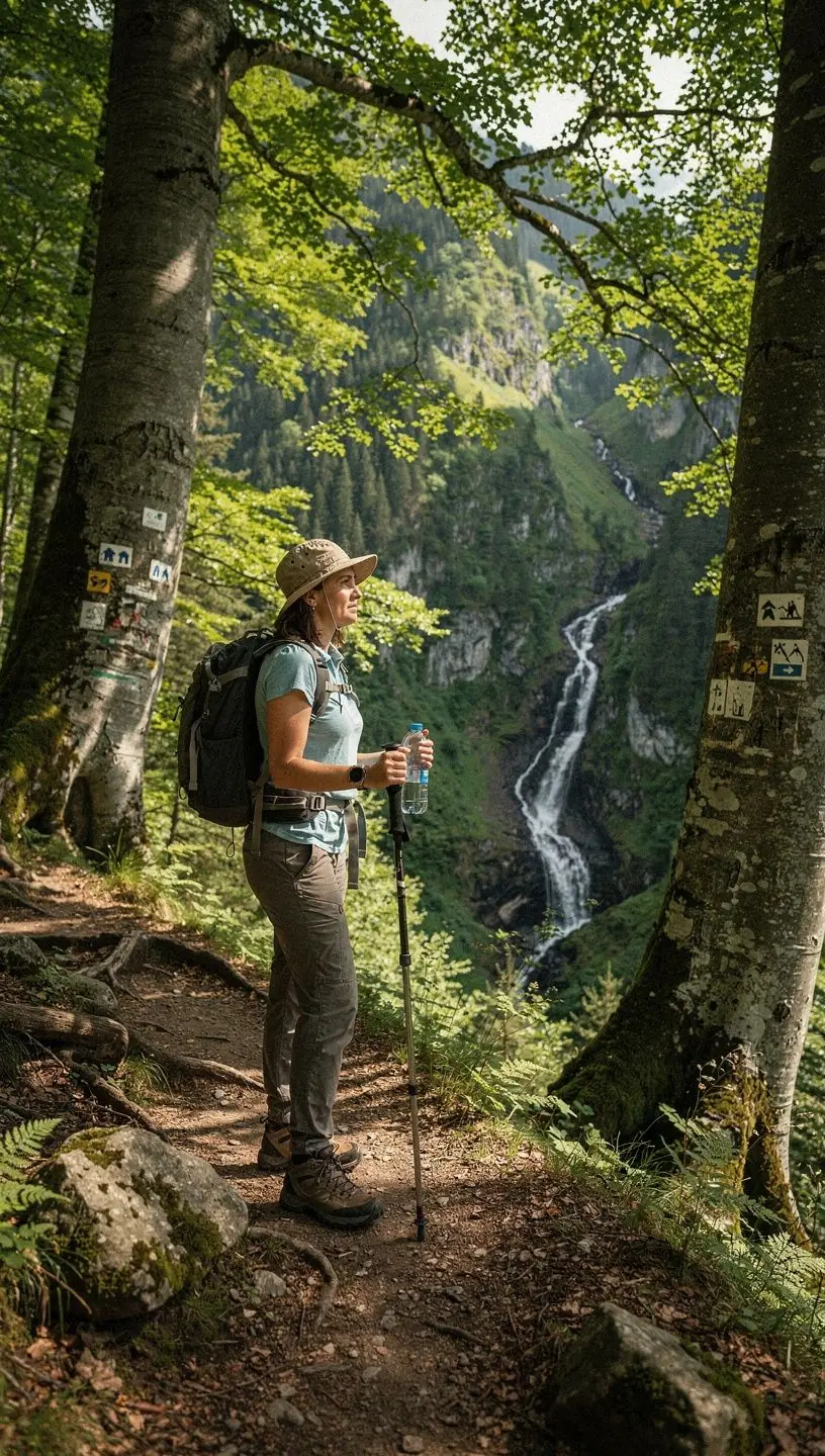 A scenic photo of a historic castle perched atop a hill, symbolizing cultural landmarks along the travel paths.